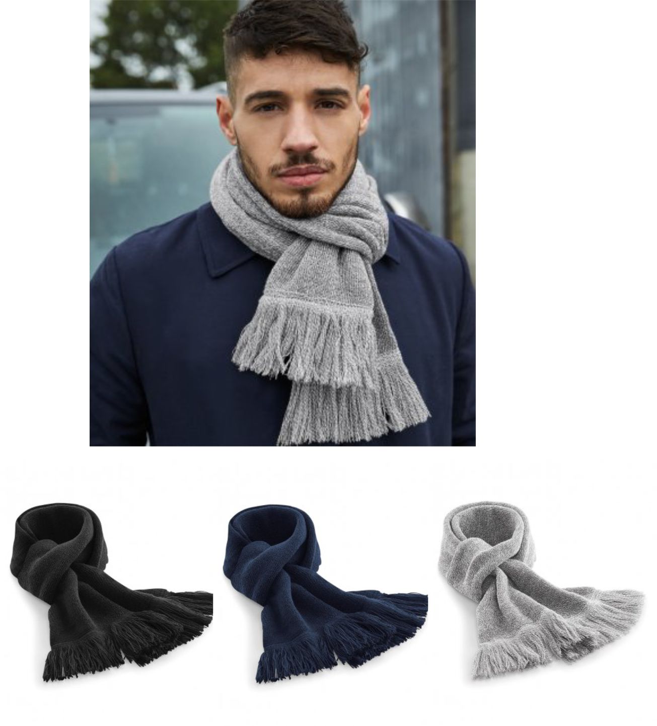 BB470 Beechfield Classic Knitted Scarf